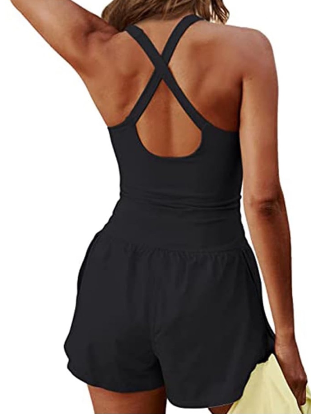 Hollister Dark Blue Crossback Tie-Waist Romper - Picture 2 of 3